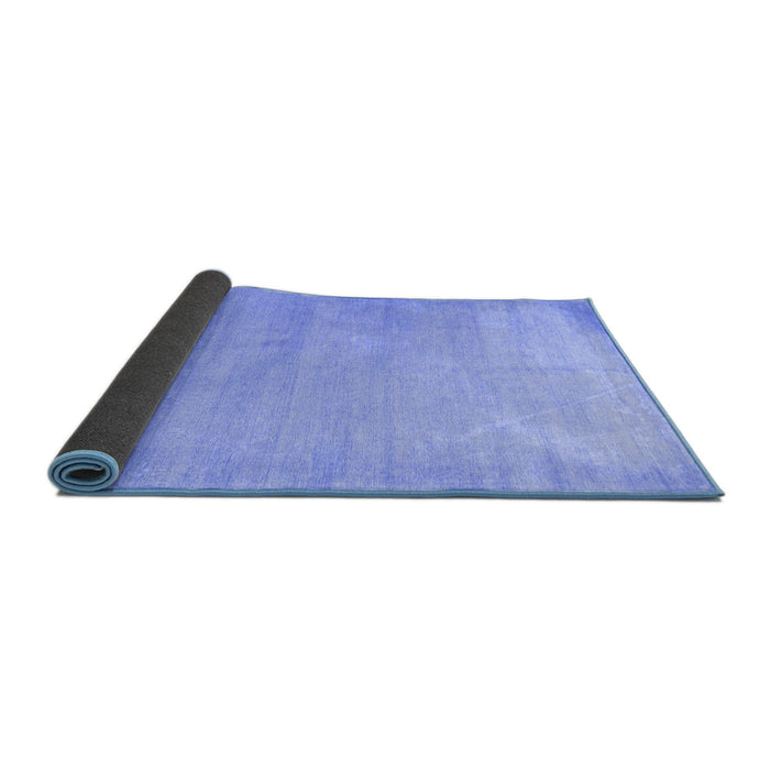 Sideview of Abstract Blue Contemporary Rug, con1482blu