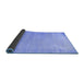 Sideview of Abstract Blue Contemporary Rug, con1482blu