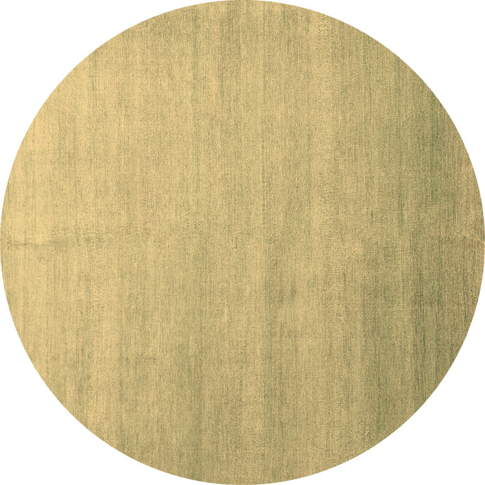 Round Abstract Brown Contemporary Rug, con1482brn