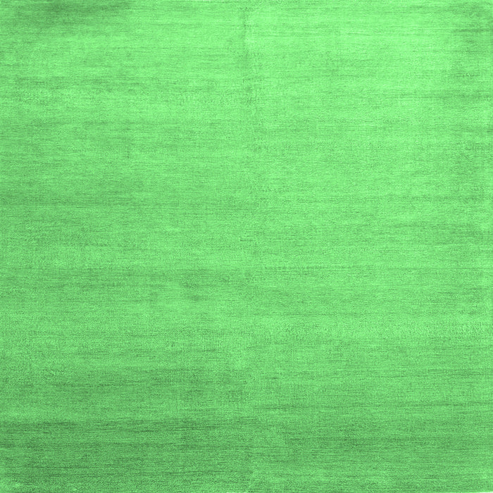 Square Abstract Emerald Green Contemporary Rug, con1482emgrn