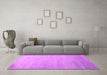 Machine Washable Abstract Pink Contemporary Rug in a Living Room, wshcon1482pnk