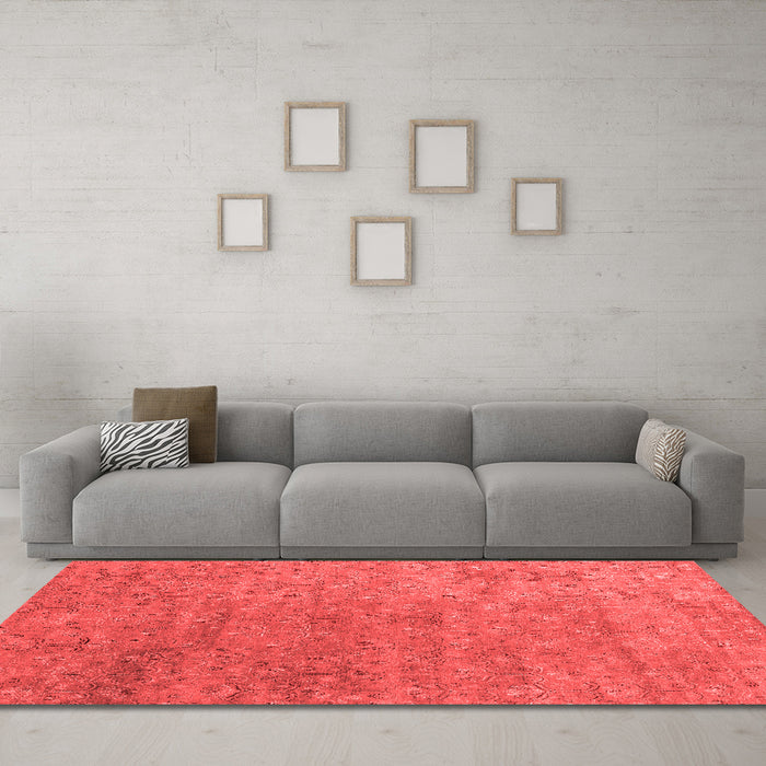 Contemporary Red Washable Rugs