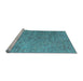 Sideview of Machine Washable Abstract Light Blue Contemporary Rug, wshcon1483lblu