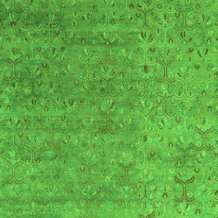 Abstract Green Contemporary Rug, con1483grn