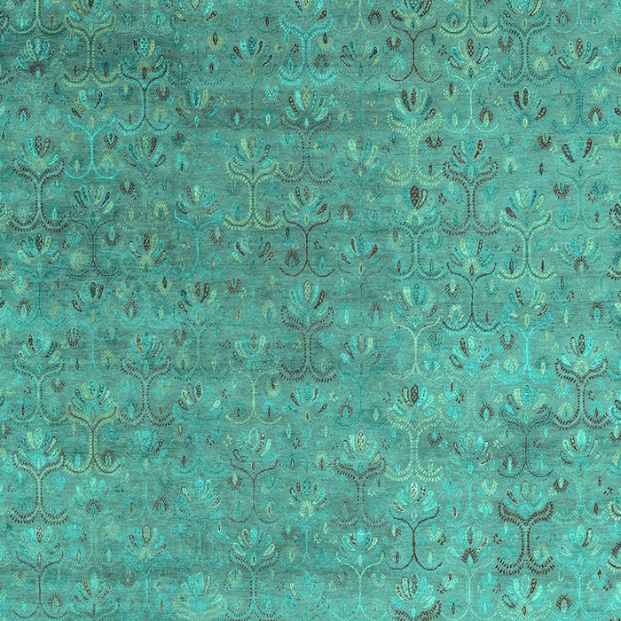 Machine Washable Abstract Turquoise Contemporary Area Rugs, wshcon1483turq