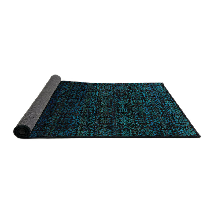 Thickness of Contemporary Black Modern Rug, con1484