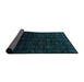 Thickness of Contemporary Black Modern Rug, con1484