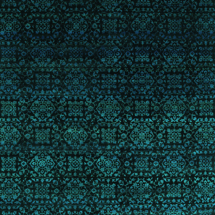 Abstract Turquoise Contemporary Rug, con1484turq