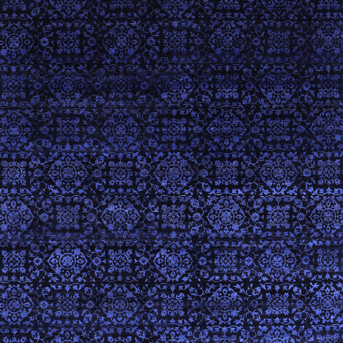 Machine Washable Abstract Blue Contemporary Rug, wshcon1484blu