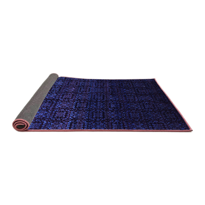 Sideview of Abstract Purple Contemporary Rug, con1484pur