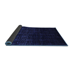 Sideview of Abstract Blue Contemporary Rug, con1484blu