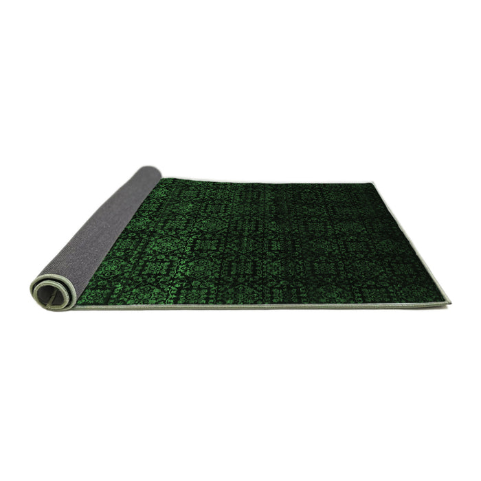 Sideview of Abstract Emerald Green Contemporary Rug, con1484emgrn