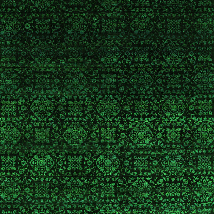 Serging Thickness of Machine Washable Abstract Green Contemporary Area Rugs, wshcon1484grn