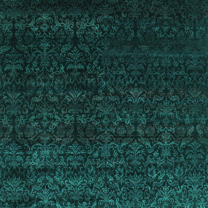 Machine Washable Abstract Turquoise Contemporary Area Rugs, wshcon1485turq