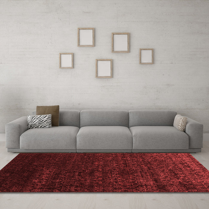 Contemporary Red Washable Rugs