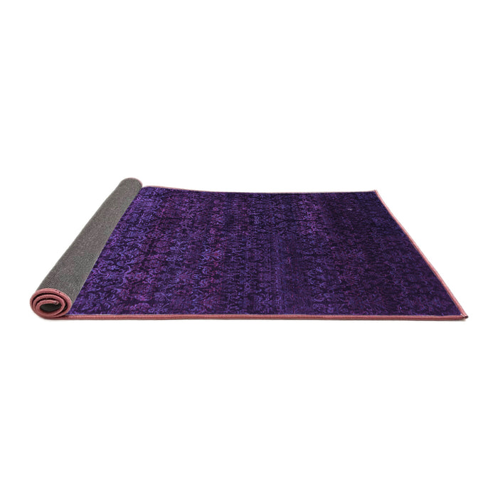 Sideview of Abstract Purple Contemporary Rug, con1485pur