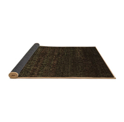 Sideview of Abstract Brown Contemporary Rug, con1485brn