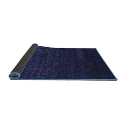 Sideview of Abstract Blue Contemporary Rug, con1485blu