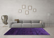 Machine Washable Abstract Purple Contemporary Area Rugs in a Living Room, wshcon1485pur