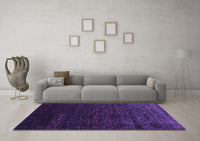 Machine Washable Abstract Purple Contemporary Rug, wshcon1485pur