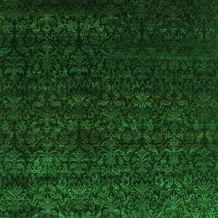 Abstract Green Contemporary Rug, con1485grn