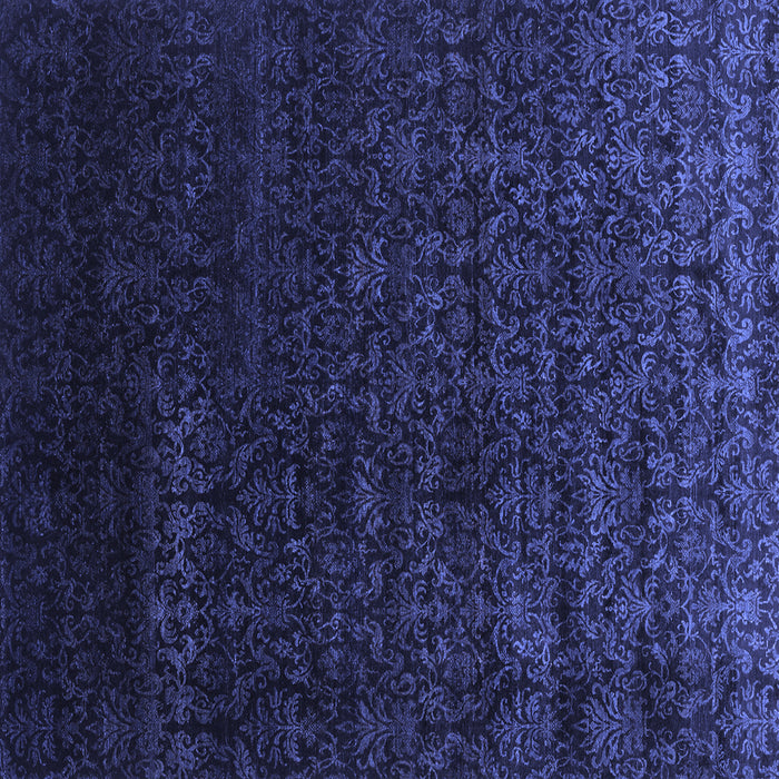 Square Abstract Blue Contemporary Rug, con1485blu