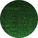 Machine Washable Abstract Green Contemporary Area Rugs, wshcon1485grn