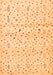 Serging Thickness of Machine Washable Solid Orange Modern Area Rugs, wshcon1486org