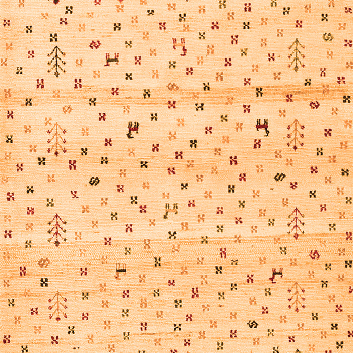 Serging Thickness of Machine Washable Solid Orange Modern Area Rugs, wshcon1486org