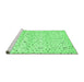 Sideview of Machine Washable Solid Emerald Green Modern Area Rugs, wshcon1486emgrn