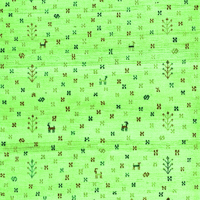 Serging Thickness of Machine Washable Solid Green Modern Area Rugs, wshcon1486grn