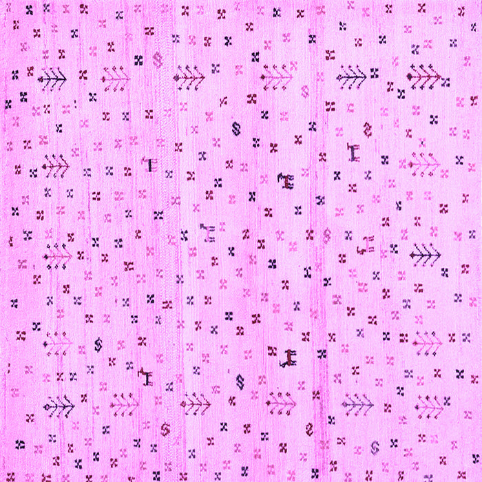 Square Solid Purple Modern Rug, con1486pur