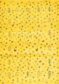 Solid Yellow Modern Rug, con1486yw