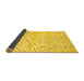 Sideview of Solid Yellow Modern Rug, con1486yw