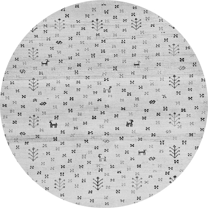 Square Solid Gray Modern Rug, con1486gry