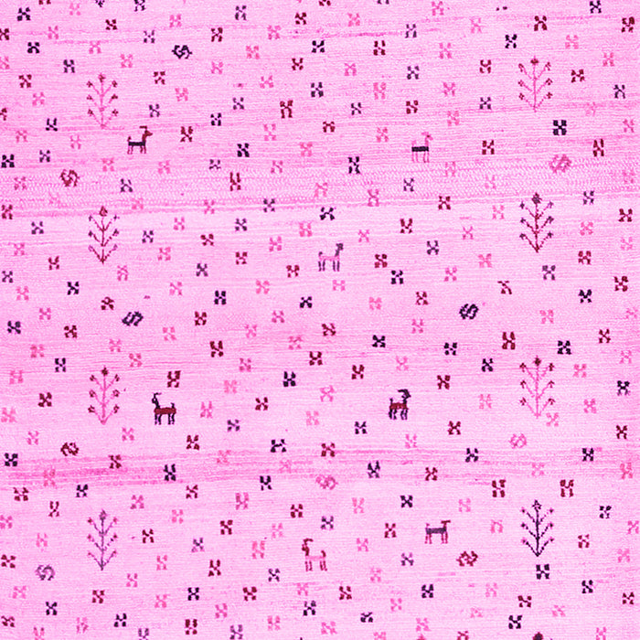 Machine Washable Solid Pink Modern Rug, wshcon1486pnk