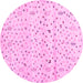 Round Solid Pink Modern Rug, con1486pnk