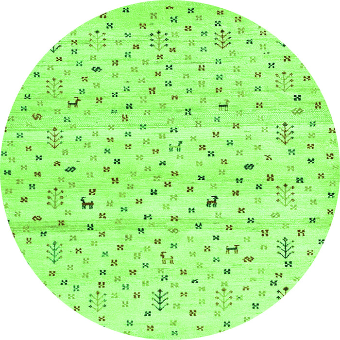 Machine Washable Solid Green Modern Area Rugs, wshcon1486grn
