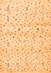 Solid Orange Modern Rug, con1486org