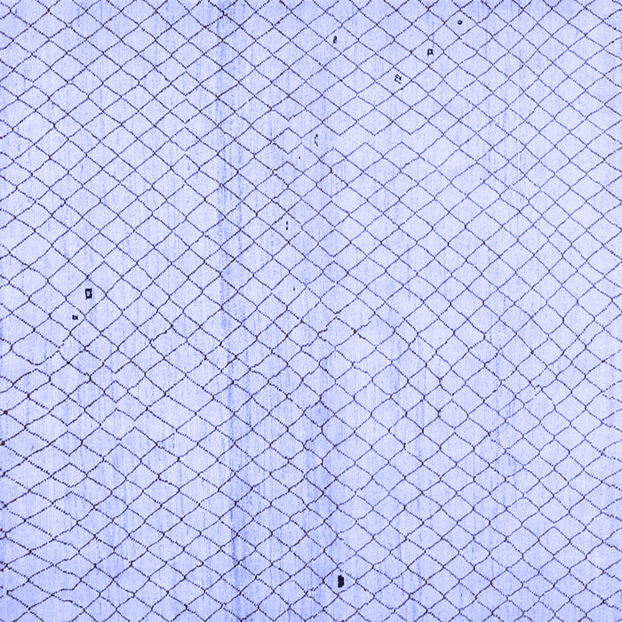 Square Machine Washable Solid Blue Modern Rug, wshcon1487blu