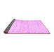 Sideview of Solid Purple Modern Rug, con1487pur