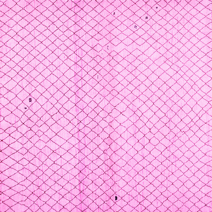Square Machine Washable Solid Pink Modern Rug, wshcon1487pnk