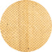 Round Solid Brown Modern Rug, con1487brn