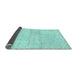 Sideview of Solid Light Blue Modern Rug, con1487lblu