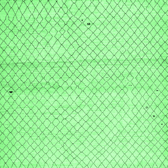 Square Solid Emerald Green Modern Rug, con1487emgrn