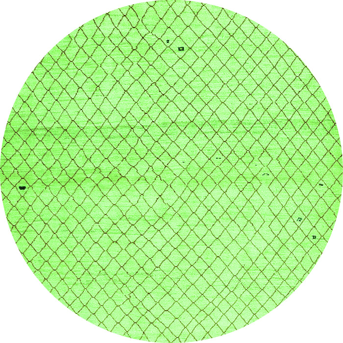 Square Solid Green Modern Rug, con1487grn