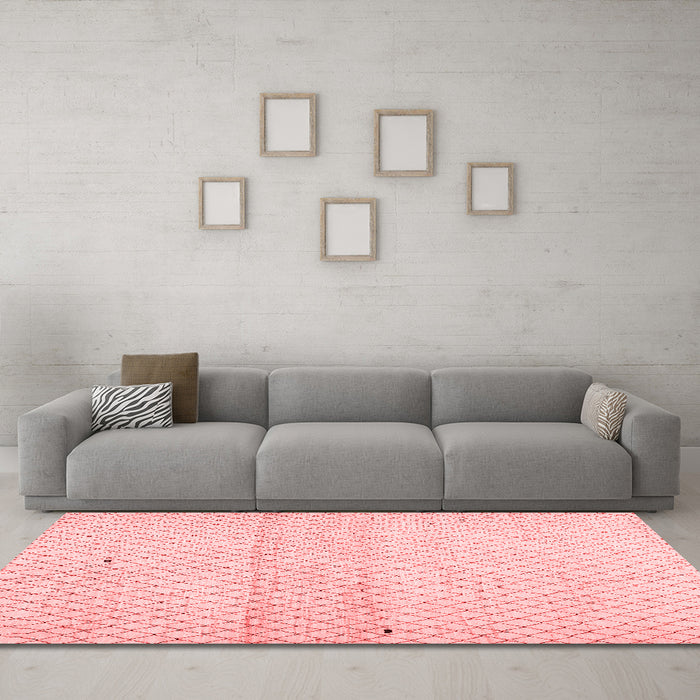 Modern Red Washable Rugs
