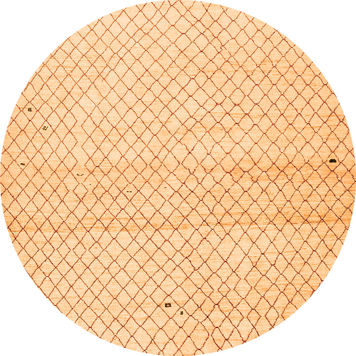 Square Solid Orange Modern Rug, con1487org