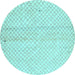 Round Solid Light Blue Modern Rug, con1487lblu