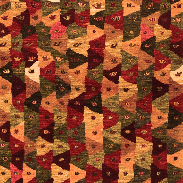 Abstract Orange Contemporary Rug, con1488org